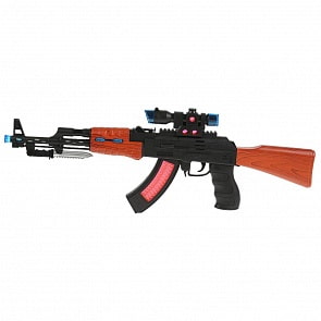 Автомат АК-47 на батарейках, свет и звук (Играем вместе, B1575167-R)