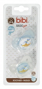 Пустышка Dental силиконовая  0-6 мес.BasicCare ДУО 2 штуки Коллекция розовый