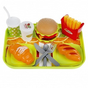 Набор фастфуд на подносе, 12 предметов  (Играем вместе, 1804U096-R)
