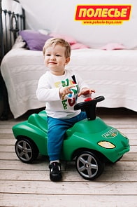 Каталка-автомобиль Полиция со звуковым сигналом (Полесье, п-42231)