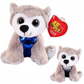 Мягкая игрушка - Собака с пайетками, 15 см (ABtoys, M2035)