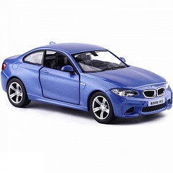 Металлическая инерционная машина - BMW M2 Coupe with Strip, 1:36, синий (RMZ City, 554034-BLU) - миниатюра