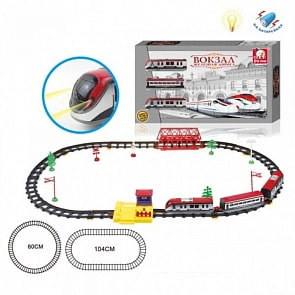 Железная дорога длина полотна 264 см, свет, аксессуары (S+S Toys, 200034969)