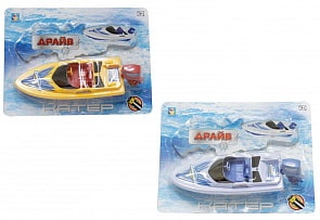 Катер на батарейках, 2 вида, 32 см (1toy, Т58767) (ассортимент)