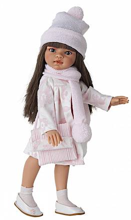 Кукла Эмили осенний образ, брюнетка, 33 см. 
