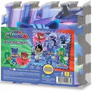 Коврик-пазл из серии Герои в масках, 9 сегментов (Росмэн, 32920ros)