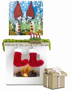 Мебель для домика - Камин с аксессуарами (Lundby, LB_60304800)