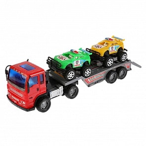 Автовоз, инерционный, с машинками (1412A733) (ассортимент)