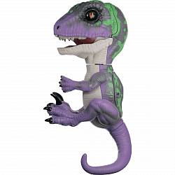 Интерактивный динозавр Fingerlings Рейзор, фиолетовый с темно-зеленым, 12 см (WowWee, 3784) - миниатюра