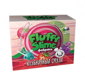 Флаффи слайм-фабрика - Клубничный смузи, 3 слайма, 3 цвета (Висма, 868пл)