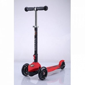Складной трехколесный самокат с усиленной декой, красный (Next, 16-R-1-1sim)