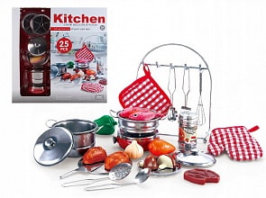 Посуда кухонная, 25 предметов  (Junfa Toys, 555-BX010)