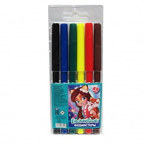 Фломастеры на водной основе - Enchantimals, 6 цветов (Centrum, 88624)