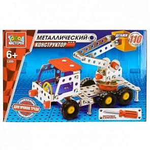 Металлический конструктор Город Мастеров – Подъемник, 110 деталей (Город Мастеров, VV-1209-Rsim)