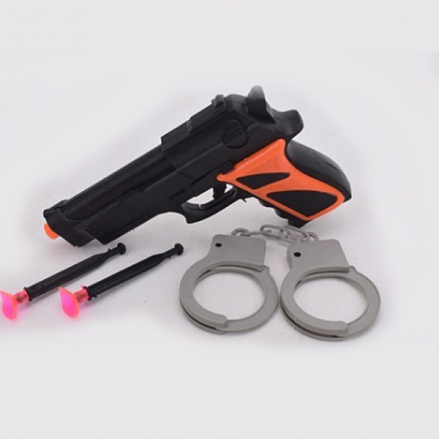 Набор – Полиция: пистолет, присоски, наручники 