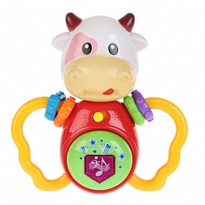 Музыкальная погремушка Коровка с песенками, свет (Умка, B872883-R)