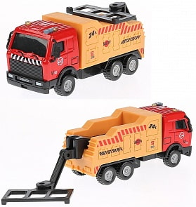 Машина металлическая Эвакуатор, длина 13 см., подвижные элементы (Технопарк, 1817A-1A-R)