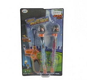 Набор из 2 сигнальных ракет цвет синий/фиолетовый с механическим пусковым устройством (Junfa Toys, 8850-1)