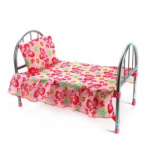 Кровать для кукол с матрасом и подушкой (Melogo, M9342) (ассортимент)