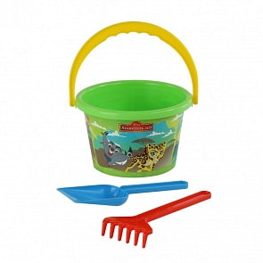 Набор Disney Хранитель Лев №4: ведро среднее с наклейкой, лопатка, грабельки (Полесье, 67074) (ассортимент)