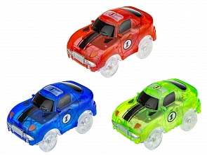 Гибкий трек – Автопарк – Спорткар с 3 светодиодами (1Toy, Т16669) (ассортимент)
