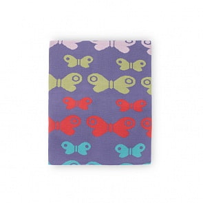Плед-покрывало вязанный UPS PUPS Бабочки 90*100, акрил, фиолетовый