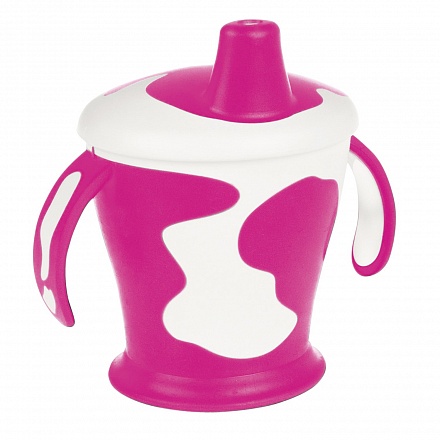 Чашка-непроливайка с ручками - Little cow, 250 мл, 9+, фиолетовый 