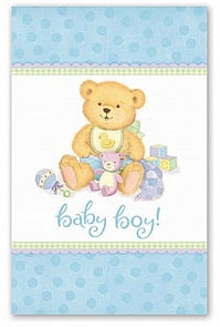 Скатерть бумажная Медвежонок размер 1,4 х 2,6 м (Amscan, 1502-1075)