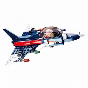 Конструктор - Авиация: самолет с фигуркой, 134 детали (Sluban, M38-B0667F)