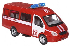 Инерционная пожарная машина, свет и звук, открываются двери (Playsmart, A071-H11019)