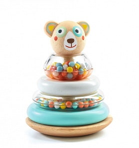 Деревянная игрушка - Пирамидка Мишка (Djeco, 06104k)