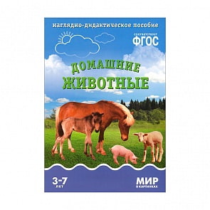 Карточки в папке из серии Мир в картинках – Домашние животные, соответствуют ФГОС (Мозаика-Синтез, МС10616)