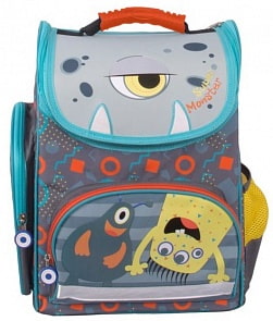 Школьный рюкзак Gulliver - Монстрик Гошик, серый (Gulliver, M19)