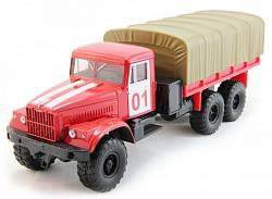Машинка KRAZ-255B пожарная охрана (Autotime, 65078) - миниатюра