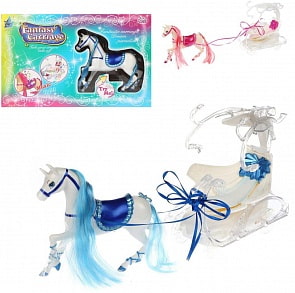 Карета с лошадью, свет, звук, разные цвета (Наша Игрушка, SM3007) (ассортимент)