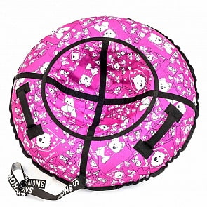 Санки надувные - Тюбинг, собачки на розовом, диаметр 118 см (SnowShow, 6725RT)
