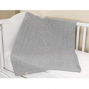 Плед вязанный UPS PUPS  U14-18, 95*120 (акрил, серый)