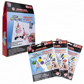 Набор тесто-мелков Clay Crayon - Единорог, 3 цвета по 30 г (1toy, Т19013)