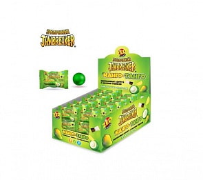 Многослойная конфета с кислой пудрой и надувной резинкой Зубодробилка Манго-Танго, блок 50 шт по 8,5 г. (Конфитой, КТ93894)