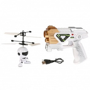 Бластер с вертолетом 2-в-1 Стрельба по вертолету, Usb зарядное устройство (Технодрайв, 1505F160-R)