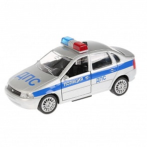 Инерционная модель Lada Kalina ДПС, свет, звук (Технопарк, CT-1049WB-11)