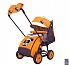 Санки-коляска Snow Galaxy City-1 - Панда на оранжевом, на больших колесах Eva, сумка, варежки  - миниатюра №15