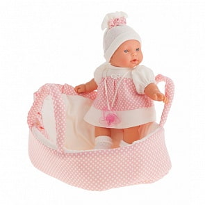 Интерактивная кукла Лана в корзине, 27 см (Antonio Juans Munecas, 1108P)