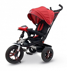 Велосипед 3 колесный – Lexus trike, цвет бело-красный, надувные колеса 12 и 10 дюйм, светомузыкальная панель (Lexus Trike, T400M2-N1210P-WHITE+RED) - миниатюра