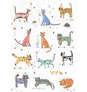 Открытка – Кошки (Turnowsky, MO6330k)