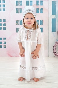Крестильный набор для девочки – Елена, 3 предмета, 3-6 месяцев (Makkaroni Kids, 2000000001999)