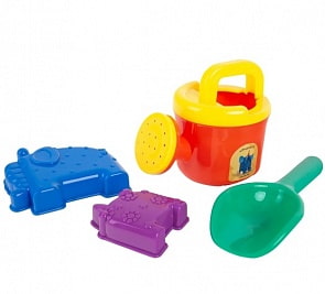 Набор для песка с формочками, 4 предмета (Деревяшки, 20WST04)