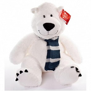  Медведь белый с шарфом 45 см (AURORA, 51-580)