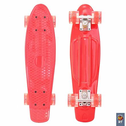146314 Скейтборд Classic 22" - YQHJ-11 со светящимися колесами, цвет красный 