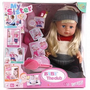 Кукла с аксессуарами, пьет и писает, русифицированная, 43 см. (Wei Tai Toys, T10740sim)